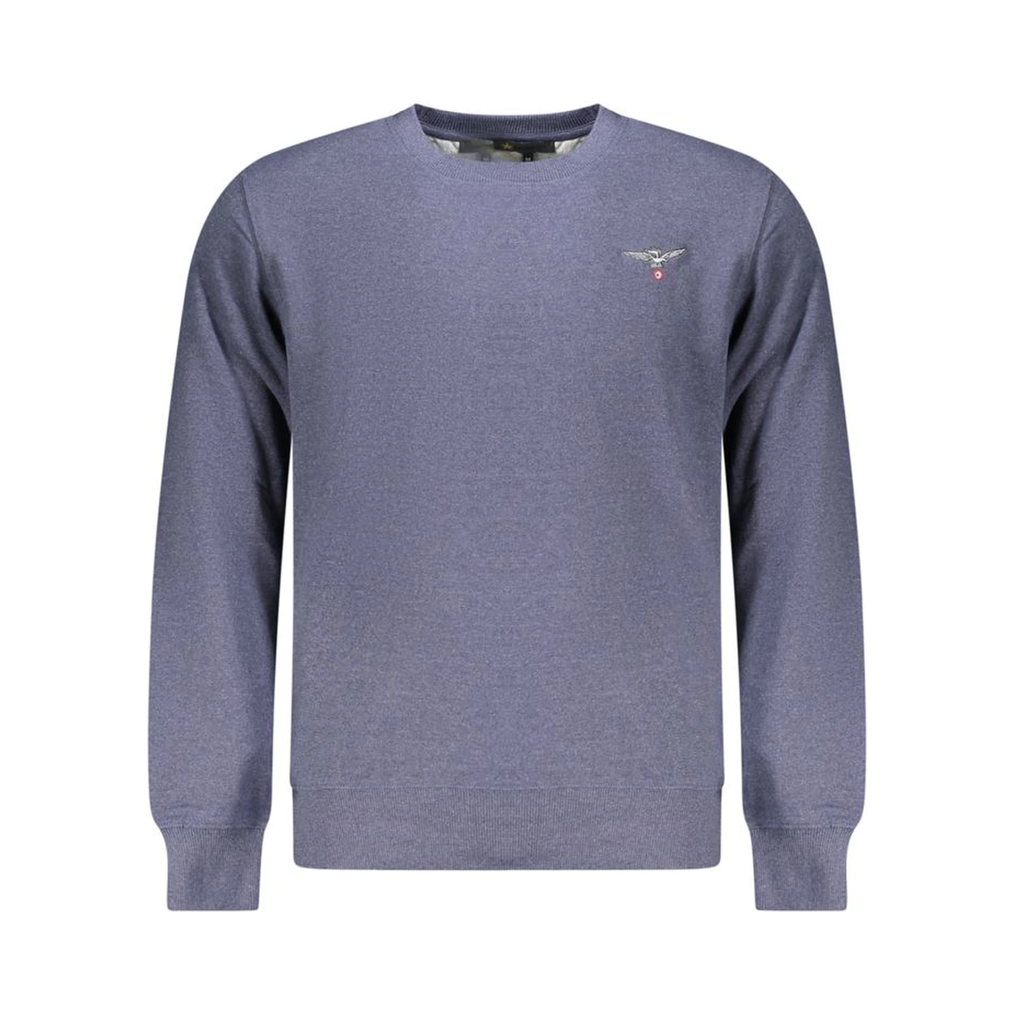 Blue Cotton Men Sweater