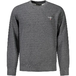 Gray Cotton Men Sweater