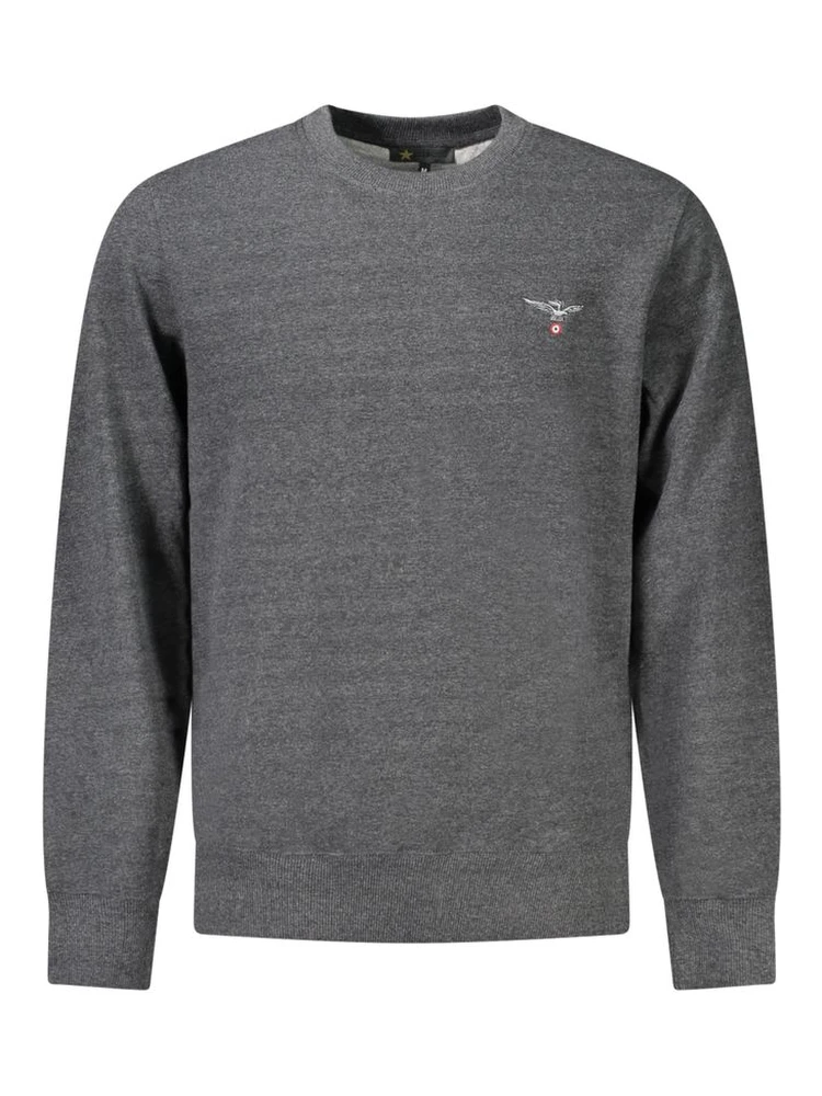 Gray Cotton Men Sweater