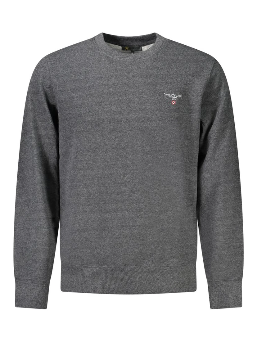Gray Cotton Men Sweater