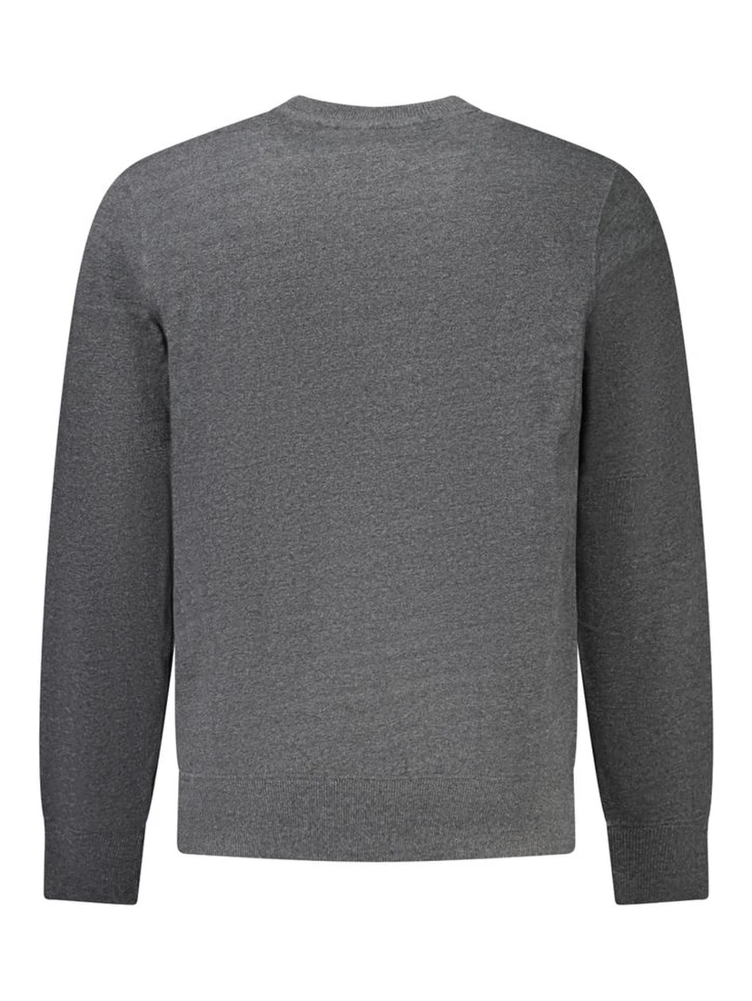 Gray Cotton Men Sweater