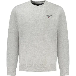 Gray Cotton Men's Sweater