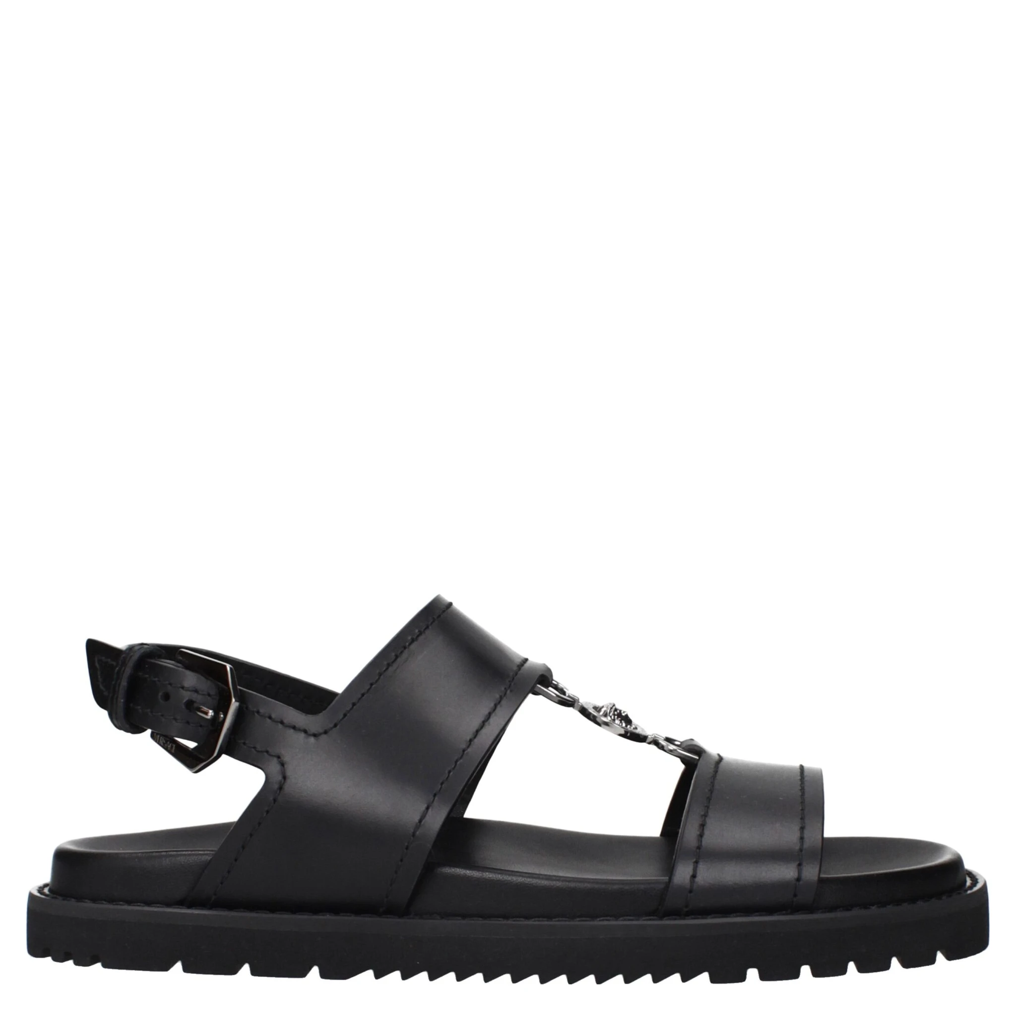 Black Leather Sandals