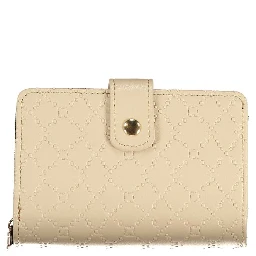 Beige Polyethylene Women Wallet