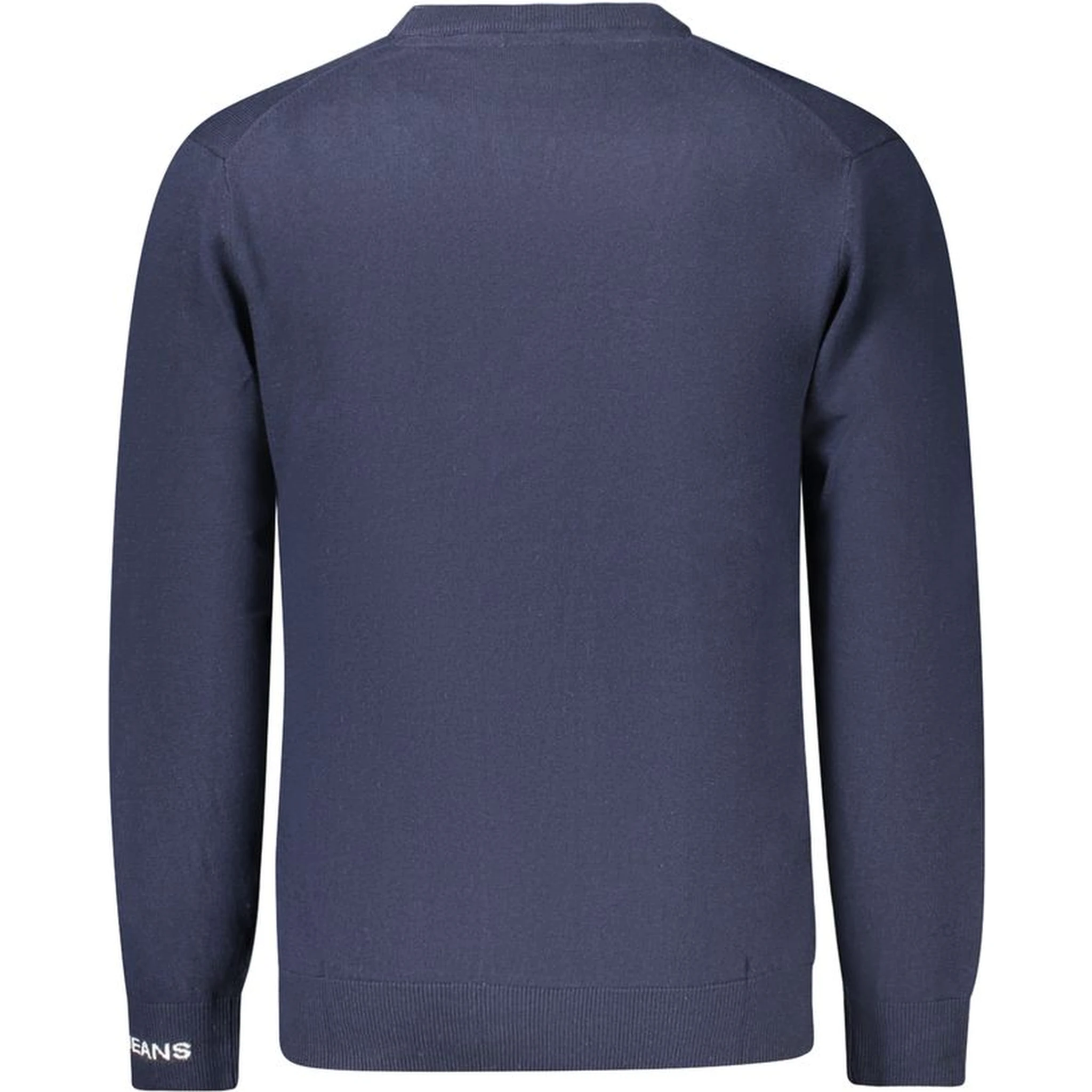 Blue Cotton Men Sweater