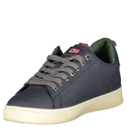 Blue Polyester Men Sneaker