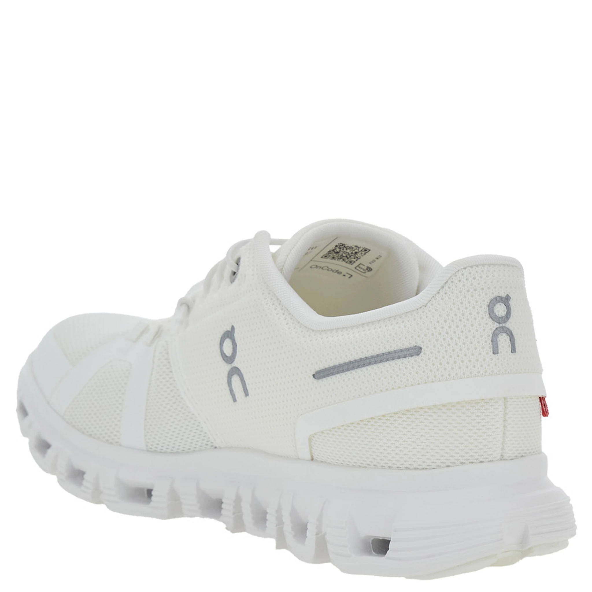 Cloud 6 White Low Top Sneakers with Mesh Details and Logo on the Side in Tech Fabric Woman