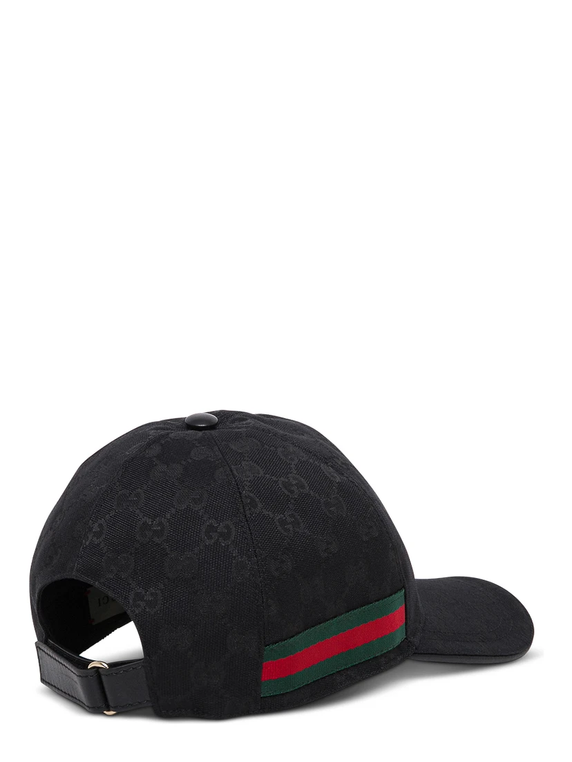Cotton blend GG Hat with Web ribbon