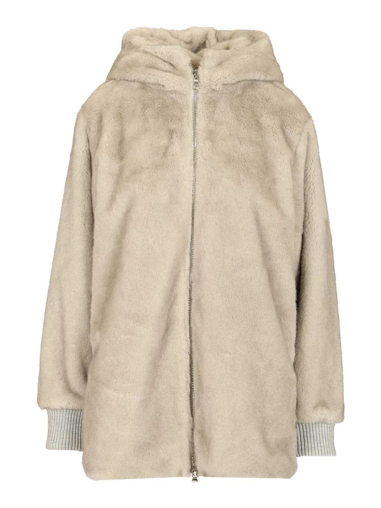 Eco fur blouson jacket