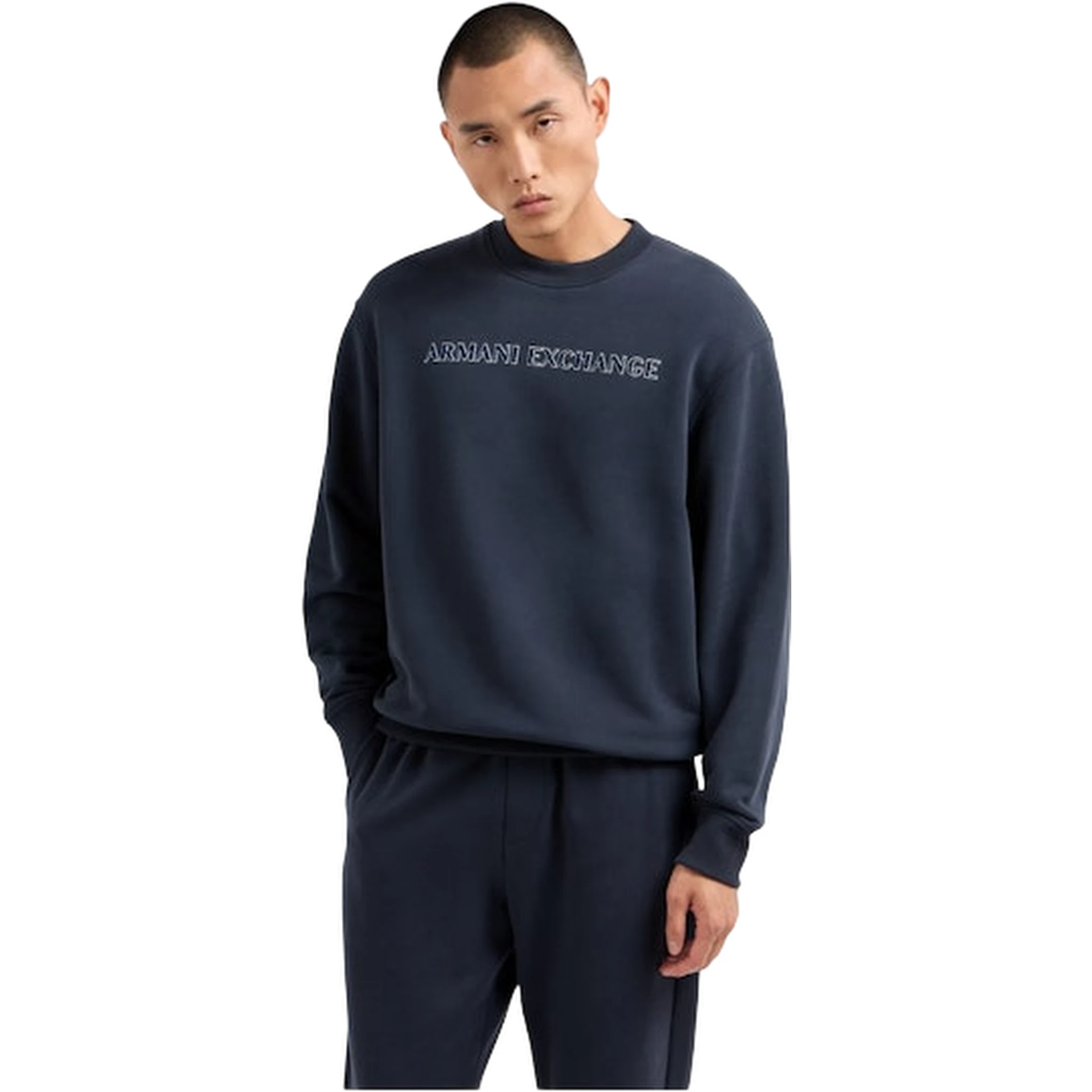 Navy blue crewneck sweatshirt