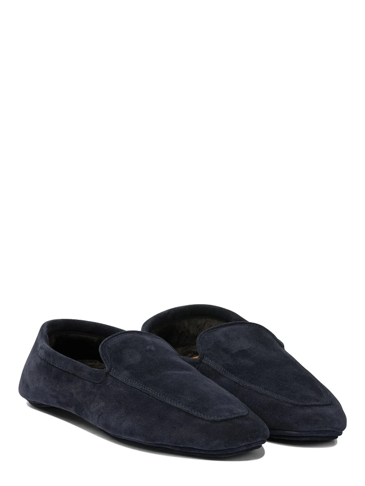 Loafers in suede leather alternative