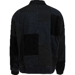 Jacket with tone-on-tone patchwork