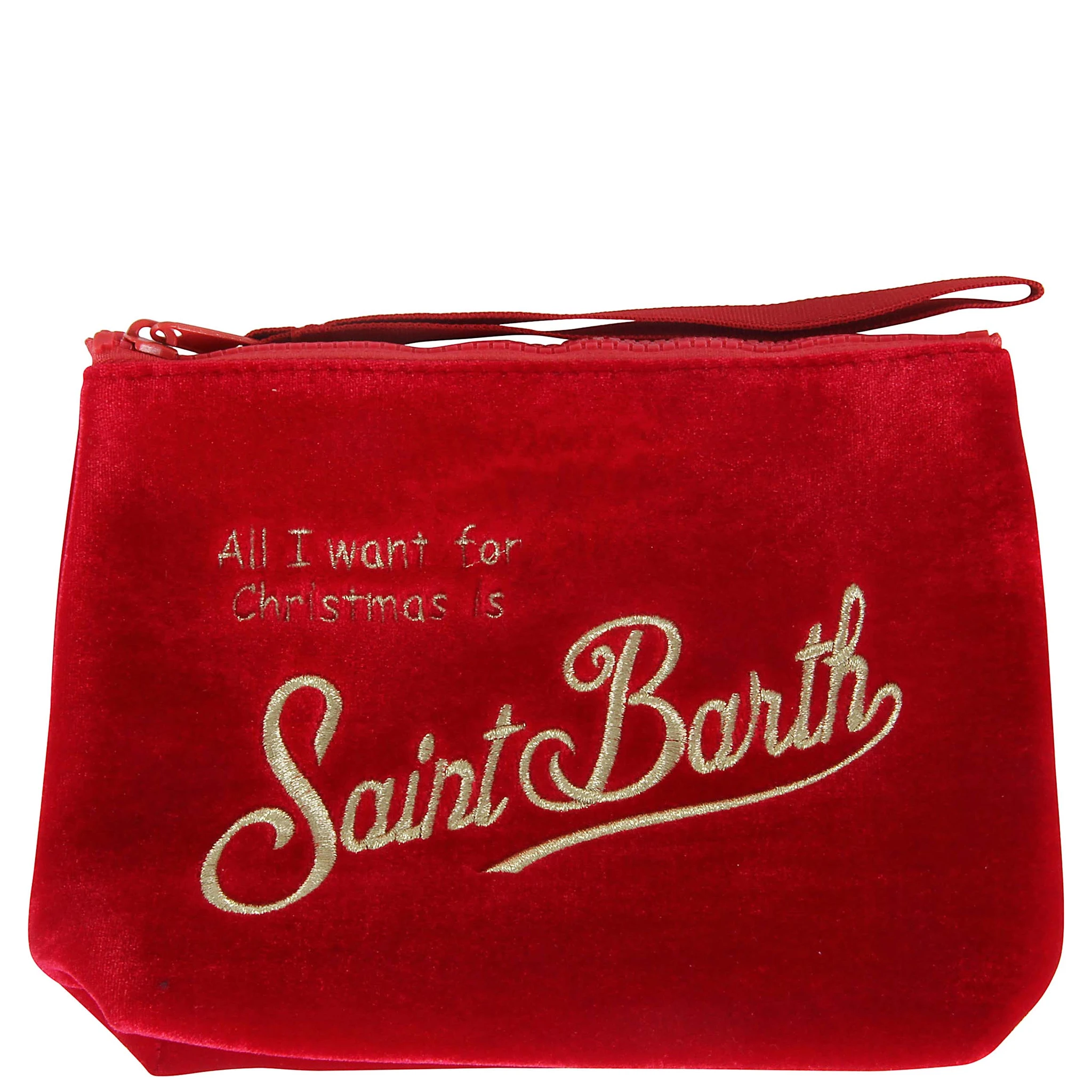 Ribbed velvet beanie pouch