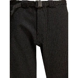 Wool blend belted pants