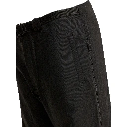Wool blend belted pants