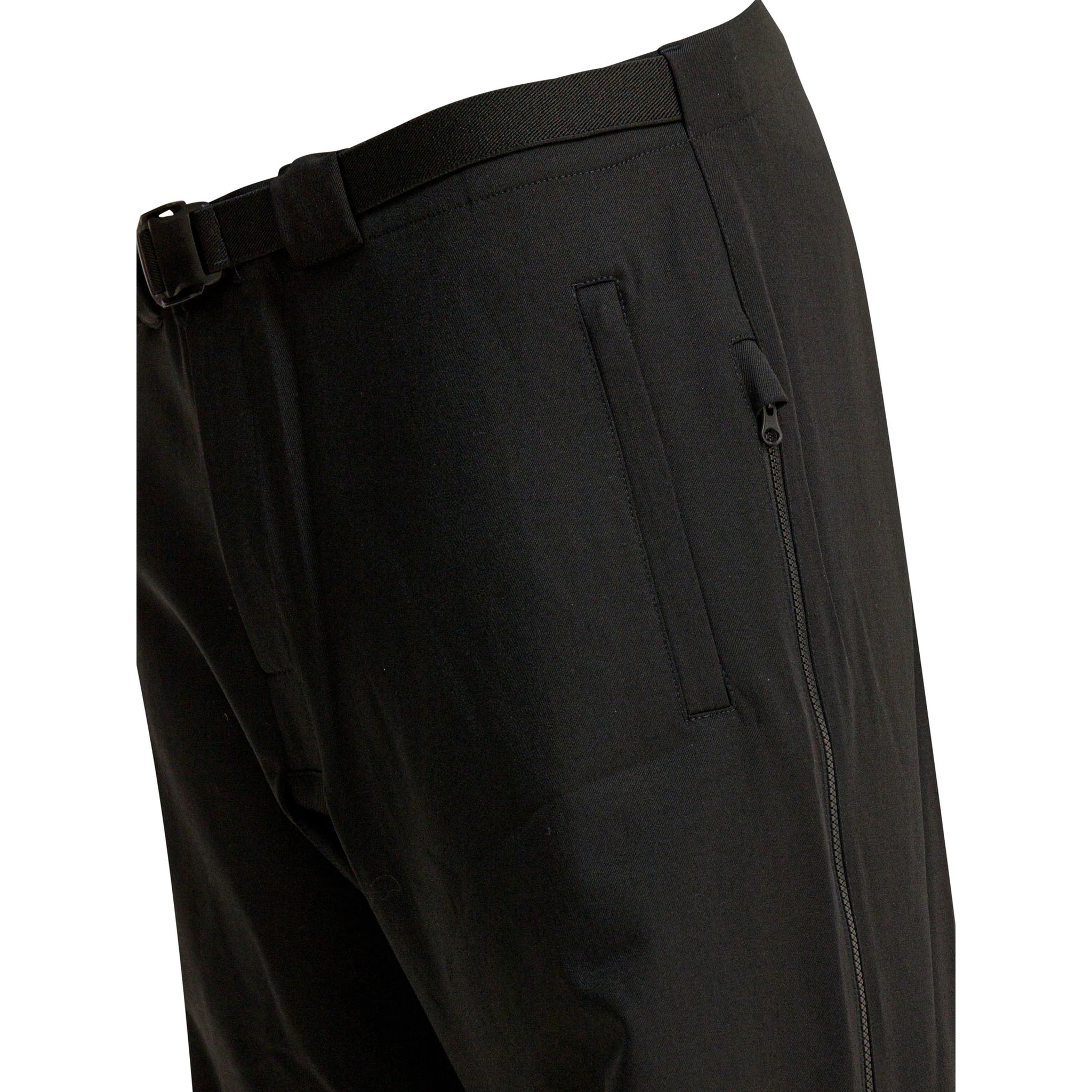 Wool blend belted pants