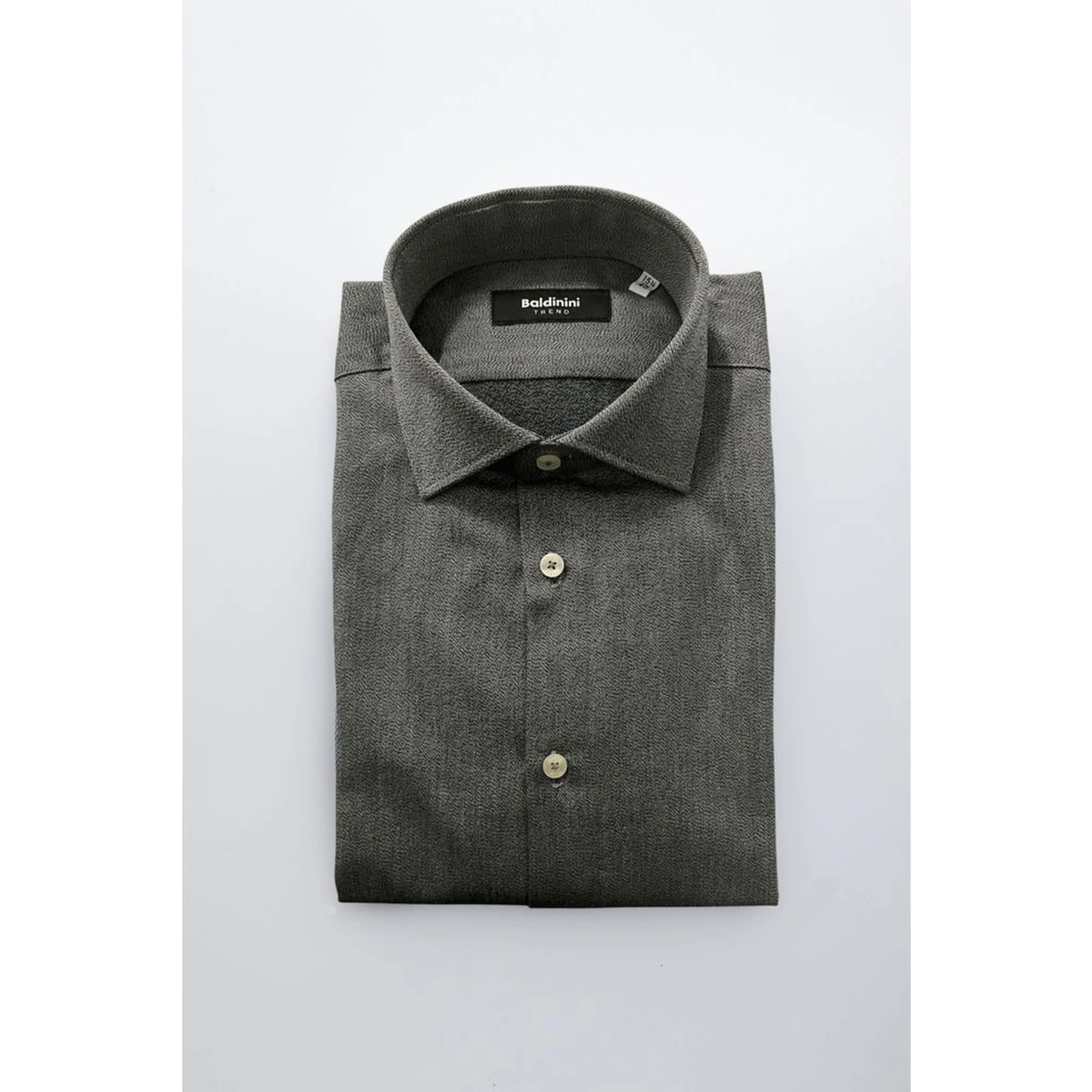Gray Cotton Men Shirt