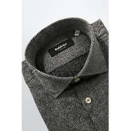 Gray Cotton Men Shirt