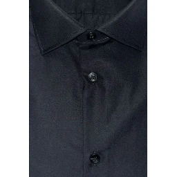 Black Cotton Men Shirt