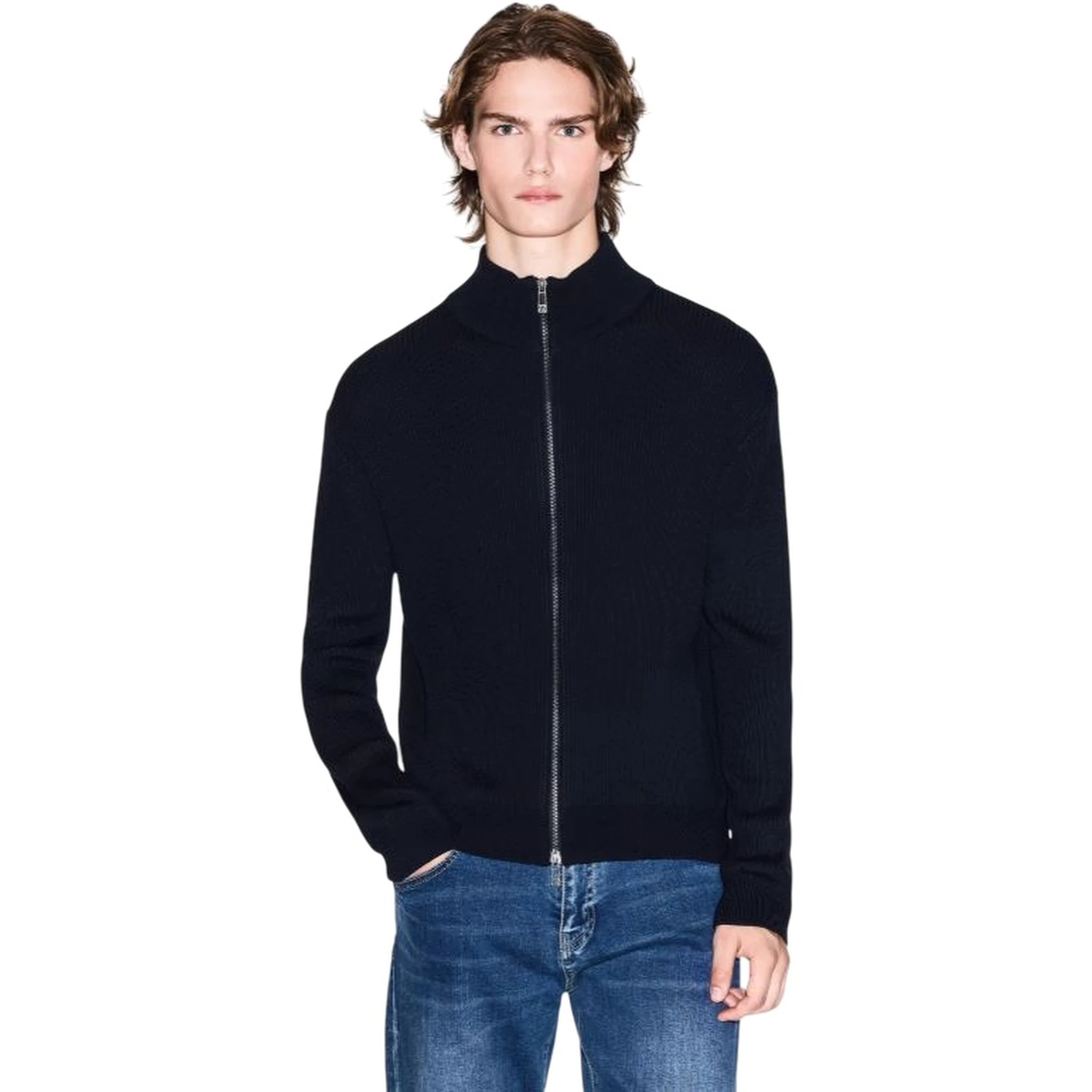 Armani Exchange full-zip cardigan