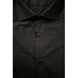 Black Cotton Men's Shirt