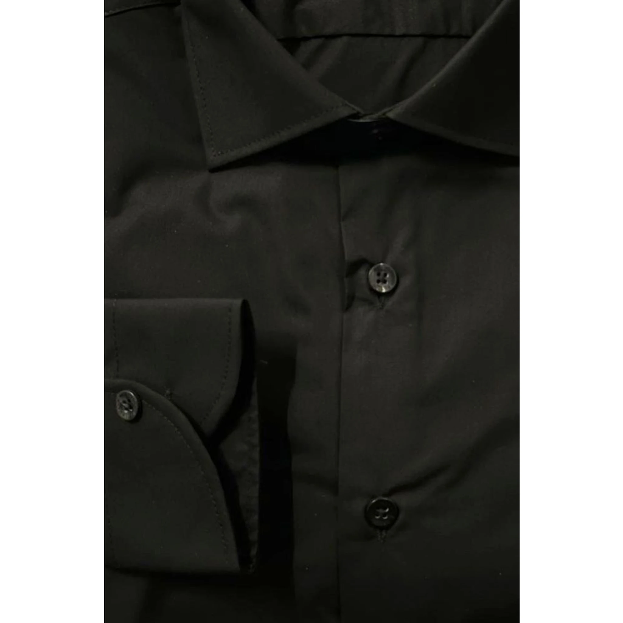Black Cotton Men's Shirt