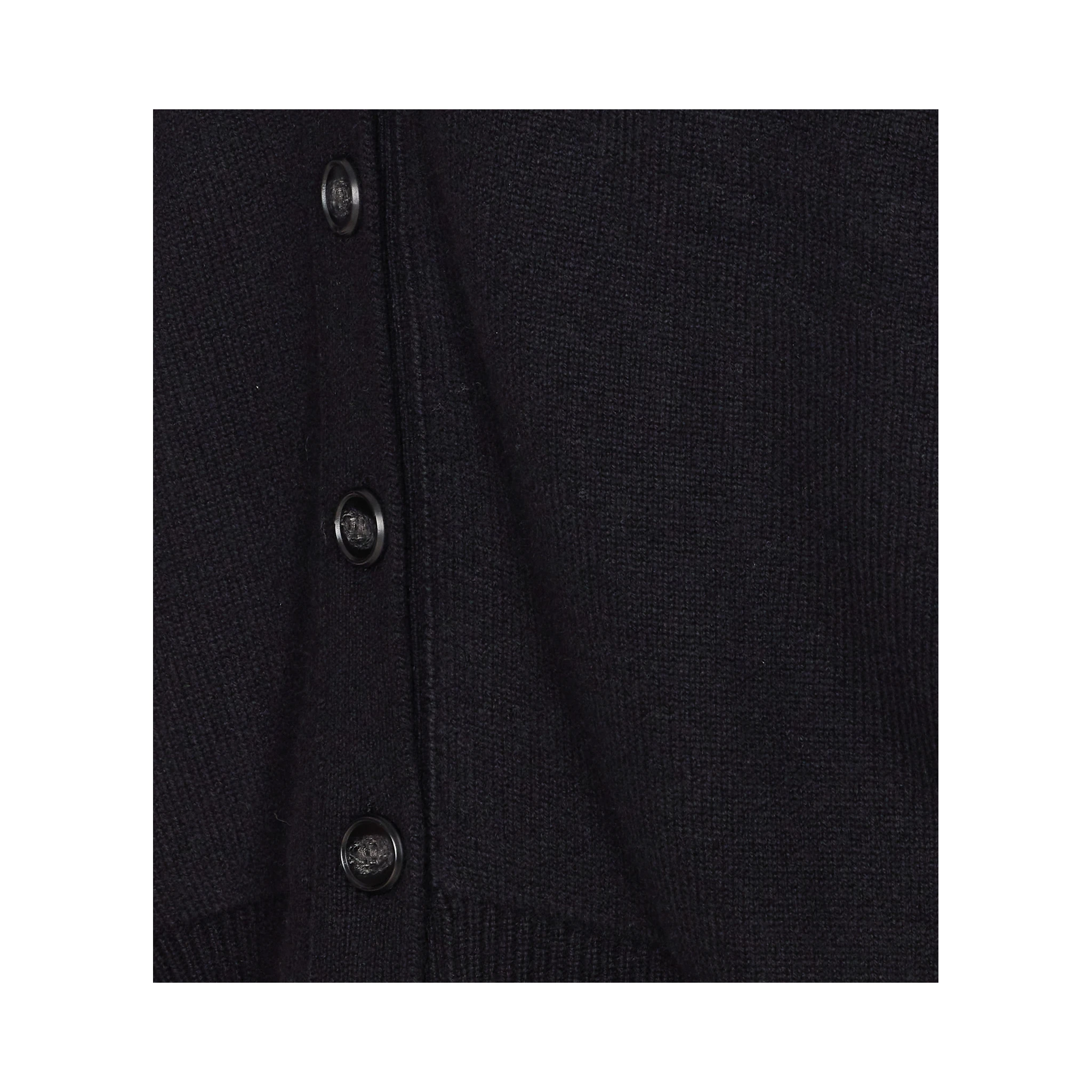 Knitwear V-neck Long Sleeve Top In Black