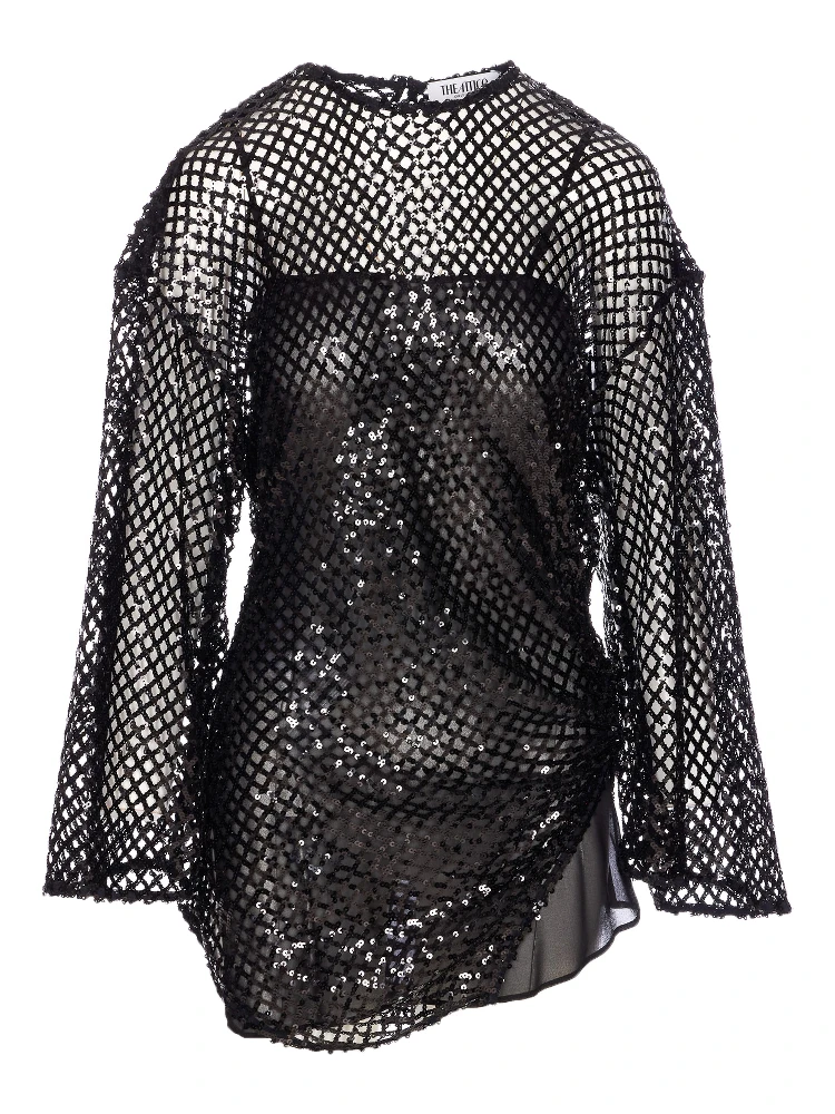 Black Sequin Mini Dress