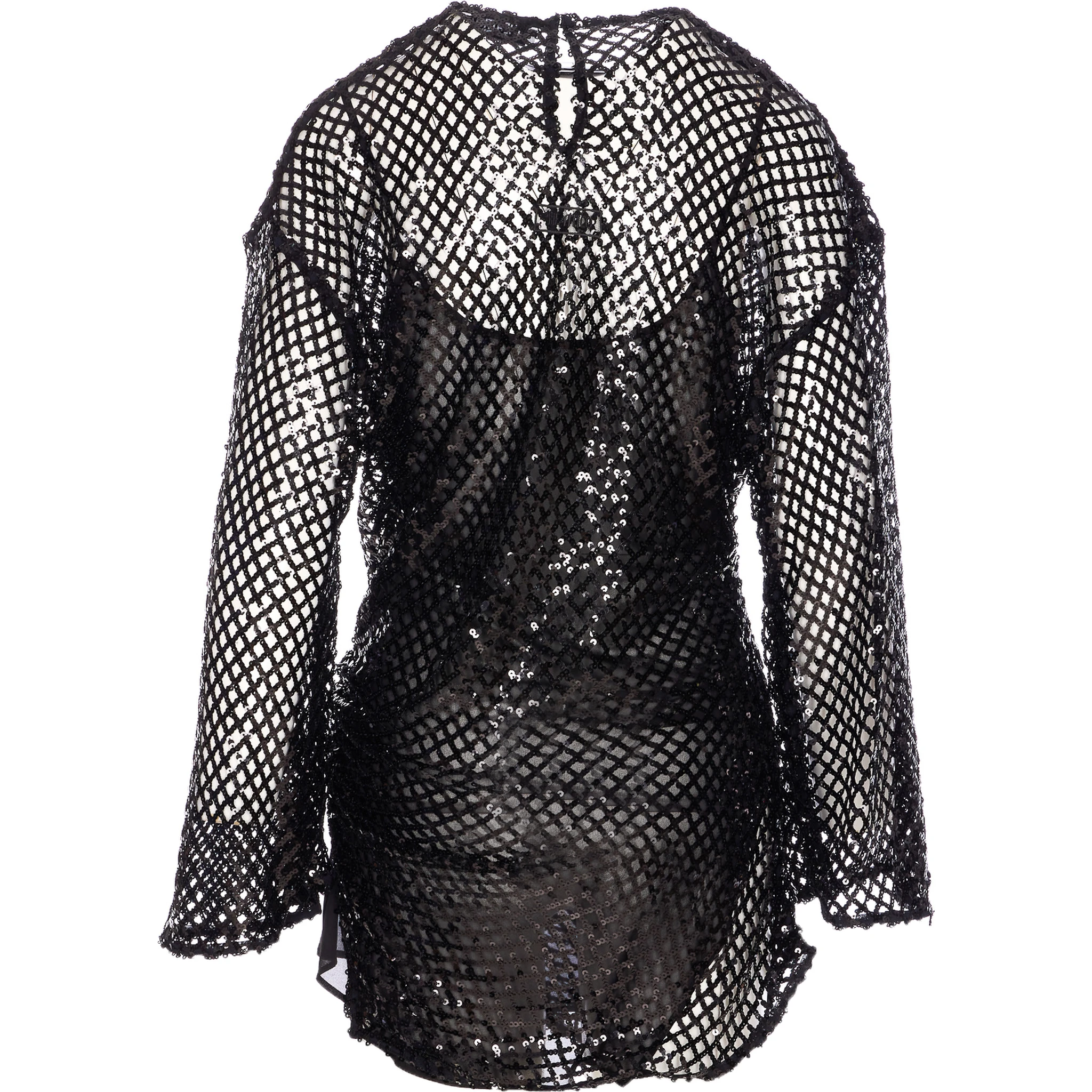 Black Sequin Mini Dress