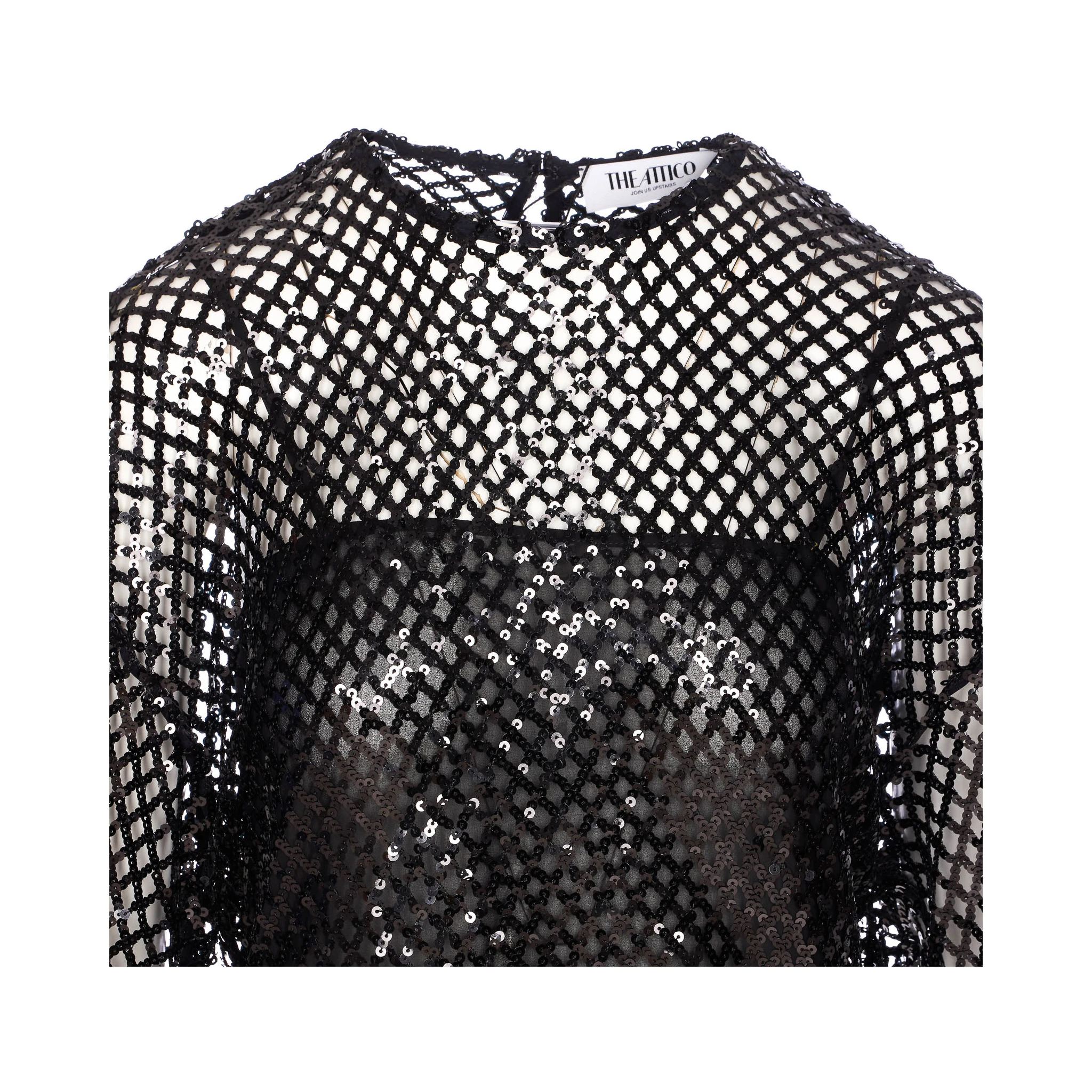 Black Sequin Mini Dress