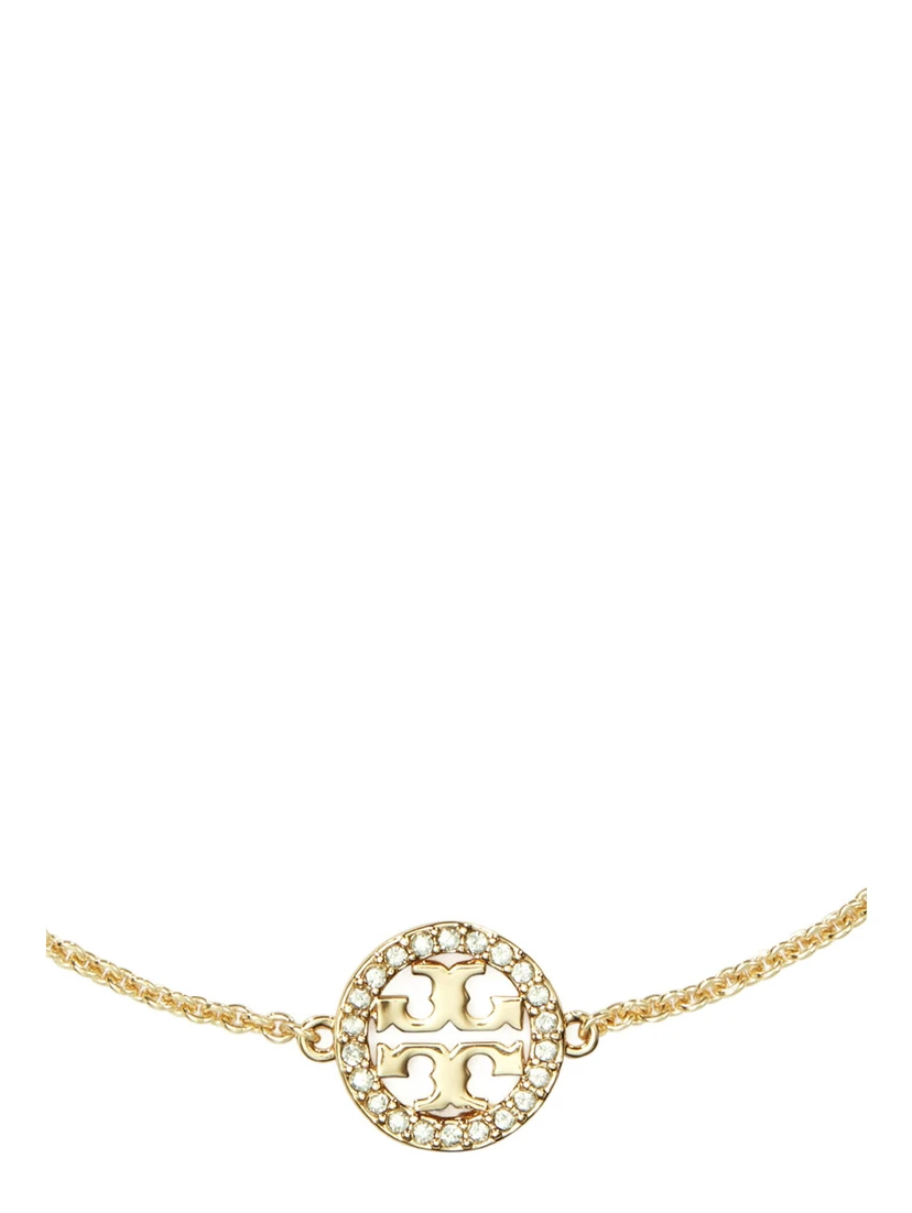 Miller Metallic Chain-Link Bracelet with Double T Charm and Crystal Embellishments in Brass Blend Woman