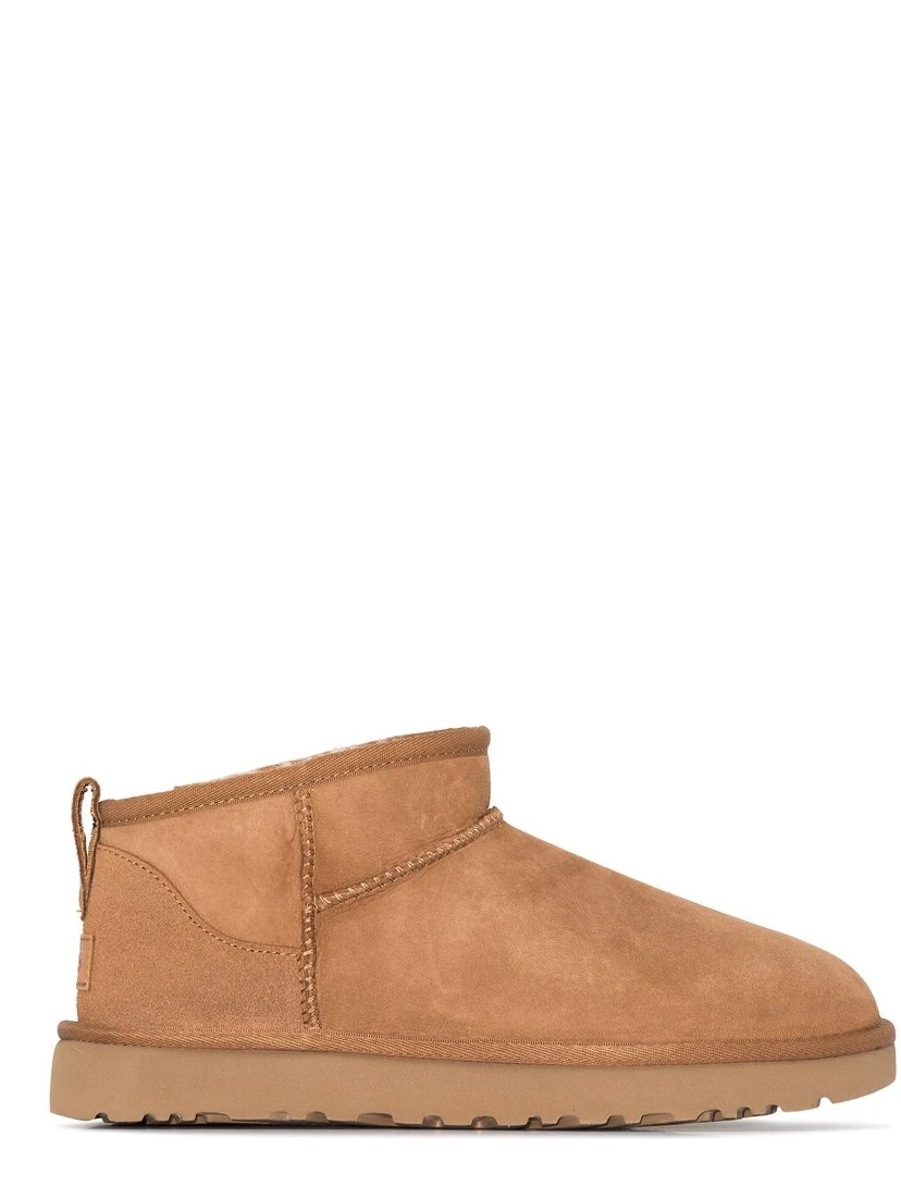 Brown Ultra Mini Boots in Suede Woman