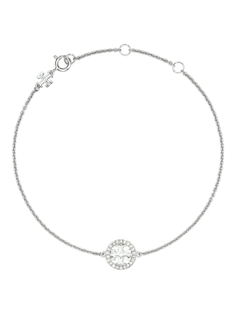Miller Metallic Chain-Link Bracelet with Double T Charm and Crystal Embellishments in Brass Blend Woman