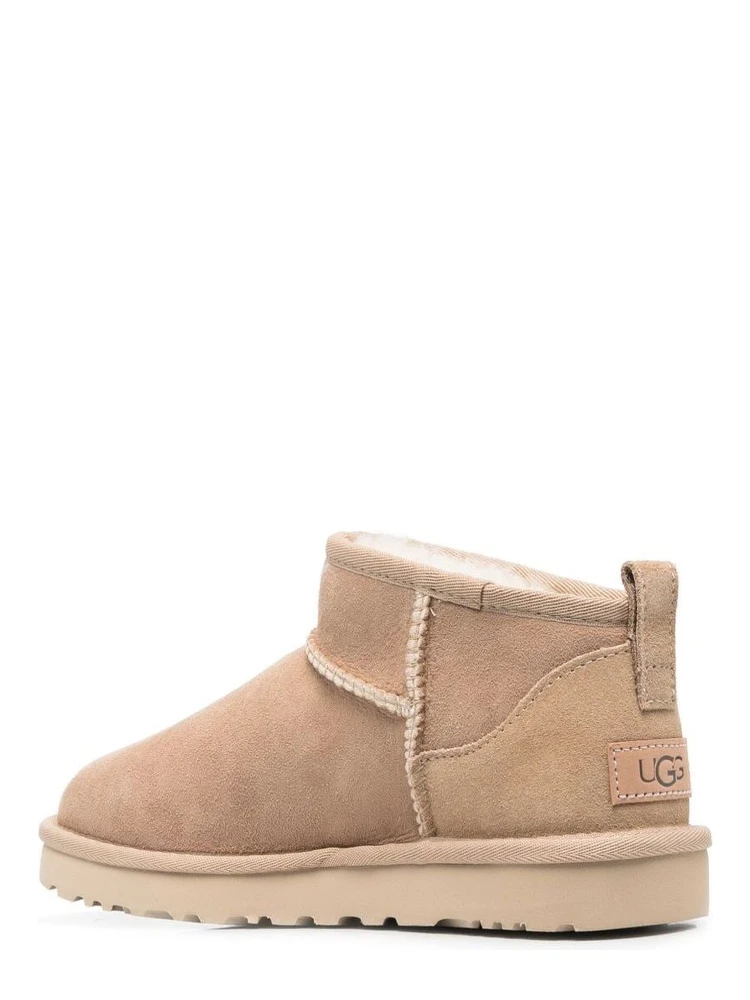 Beige Ultra Mini Boots in Suede Woman alternative