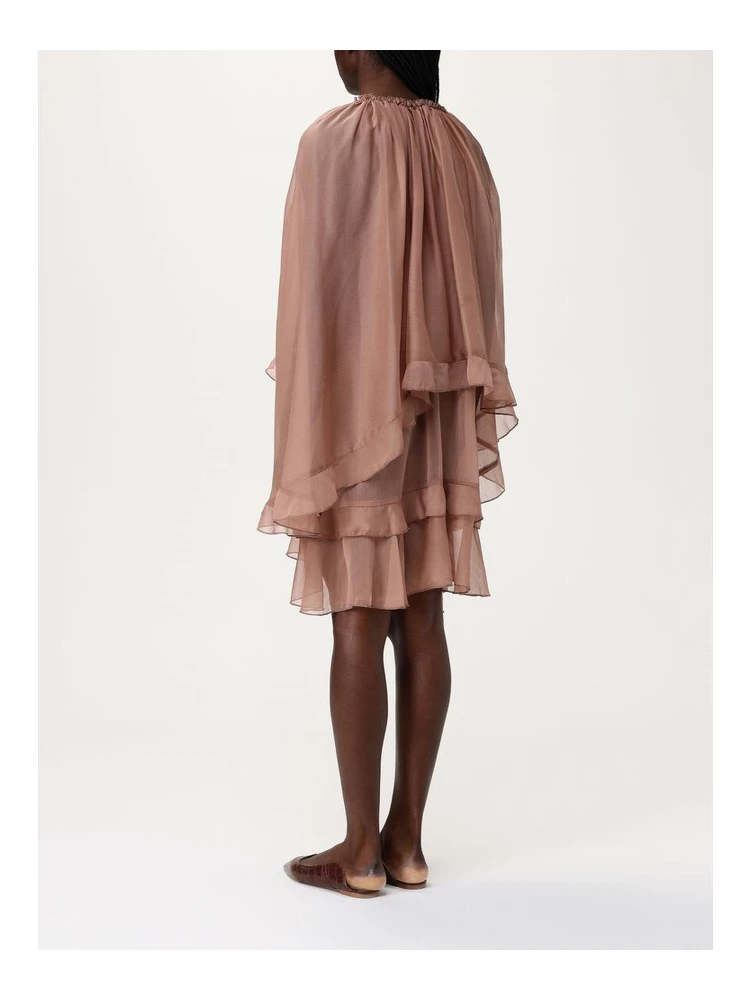 Beige Silk Casual Dress alternative