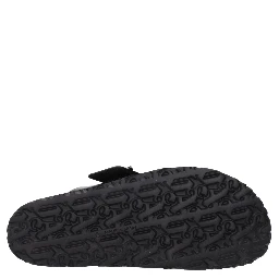 Black Leather Slippers