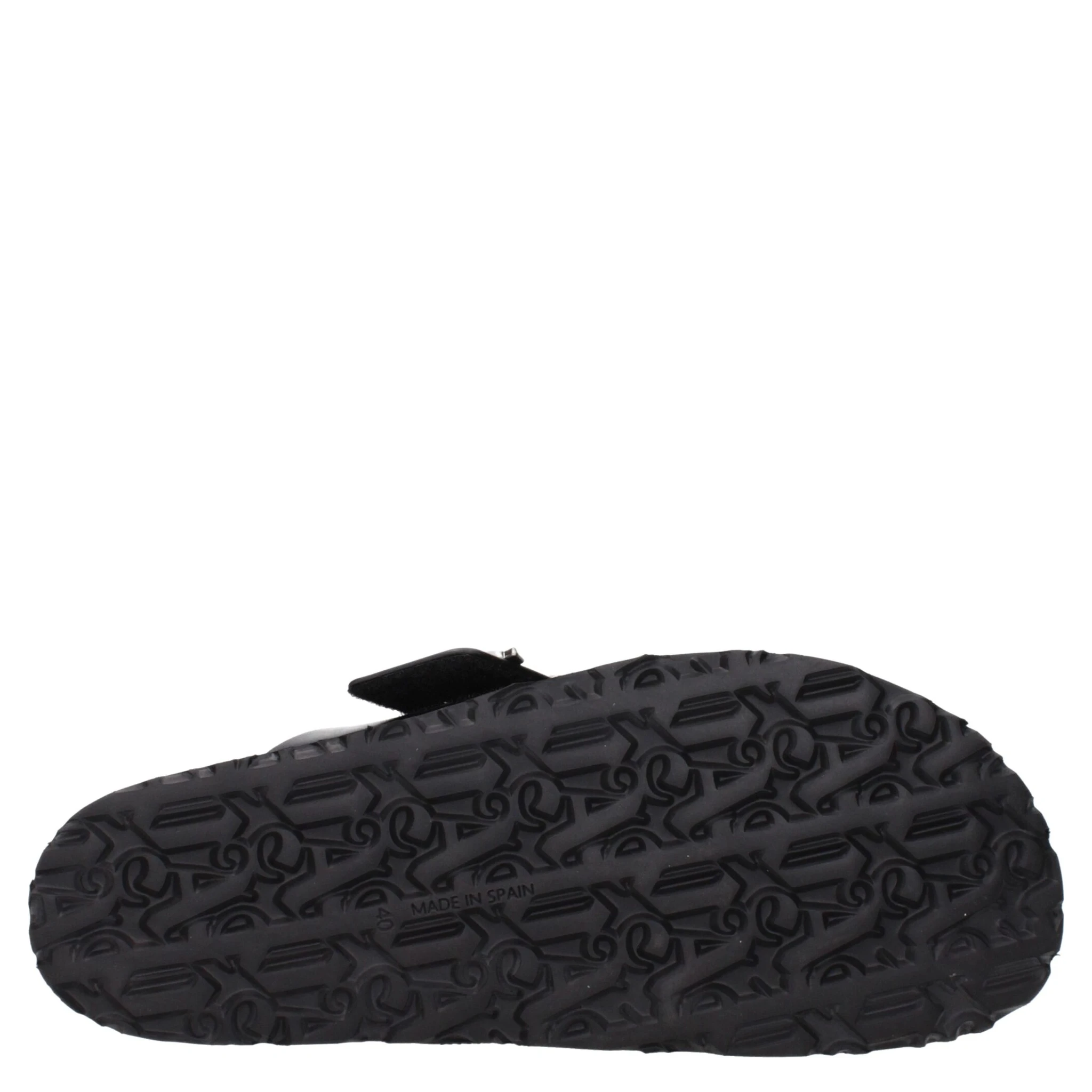 Black Leather Slippers