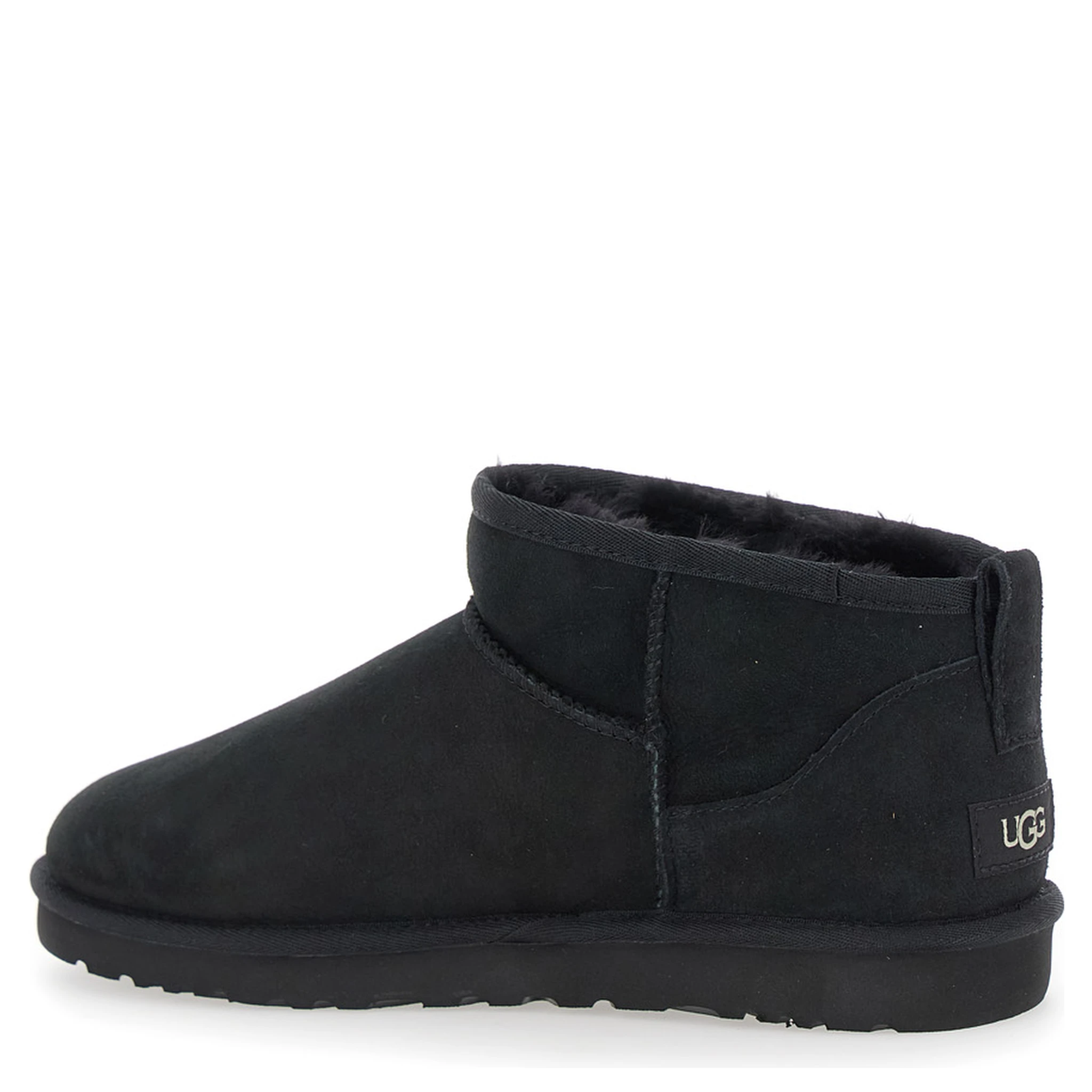Ultra Mini Black Boots in Suede Woman