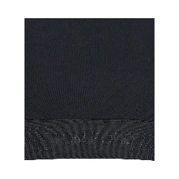 Black Bralette Top with Scoop Neck and Logo Lettering on the Front in Modal Stretch Woman