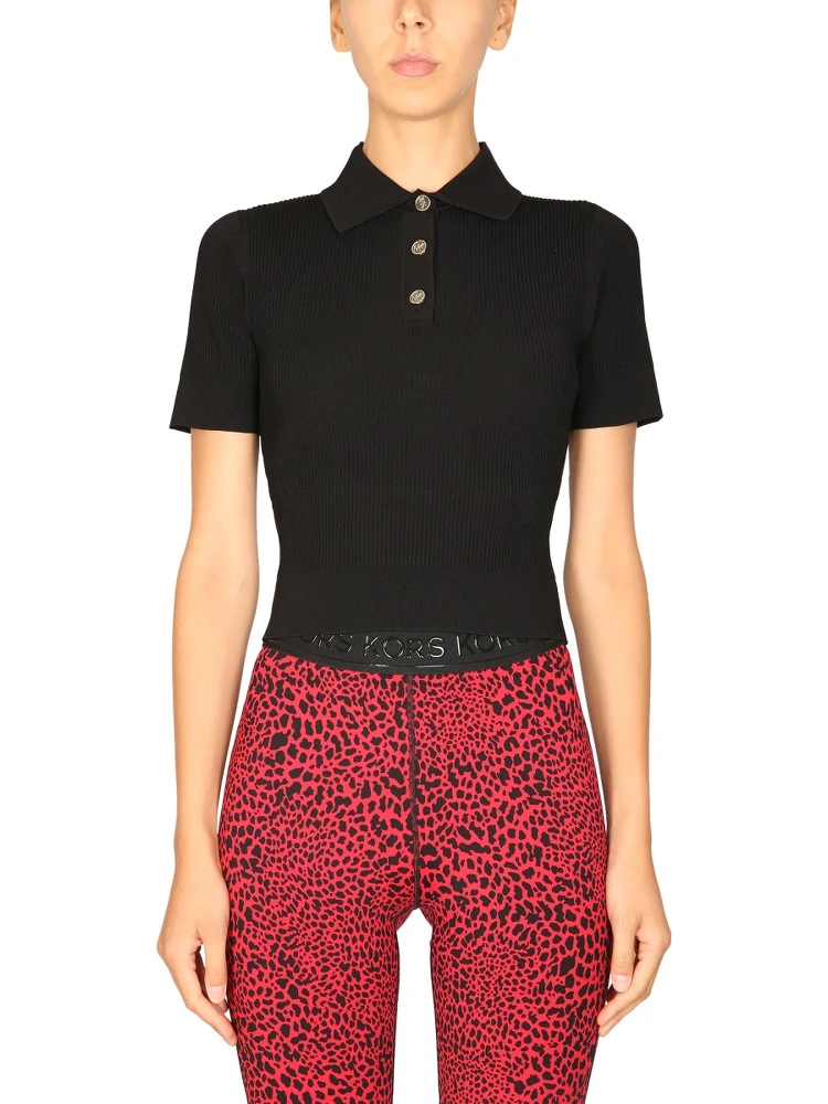 POLO SHIRT WITH LOGO BUTTONS