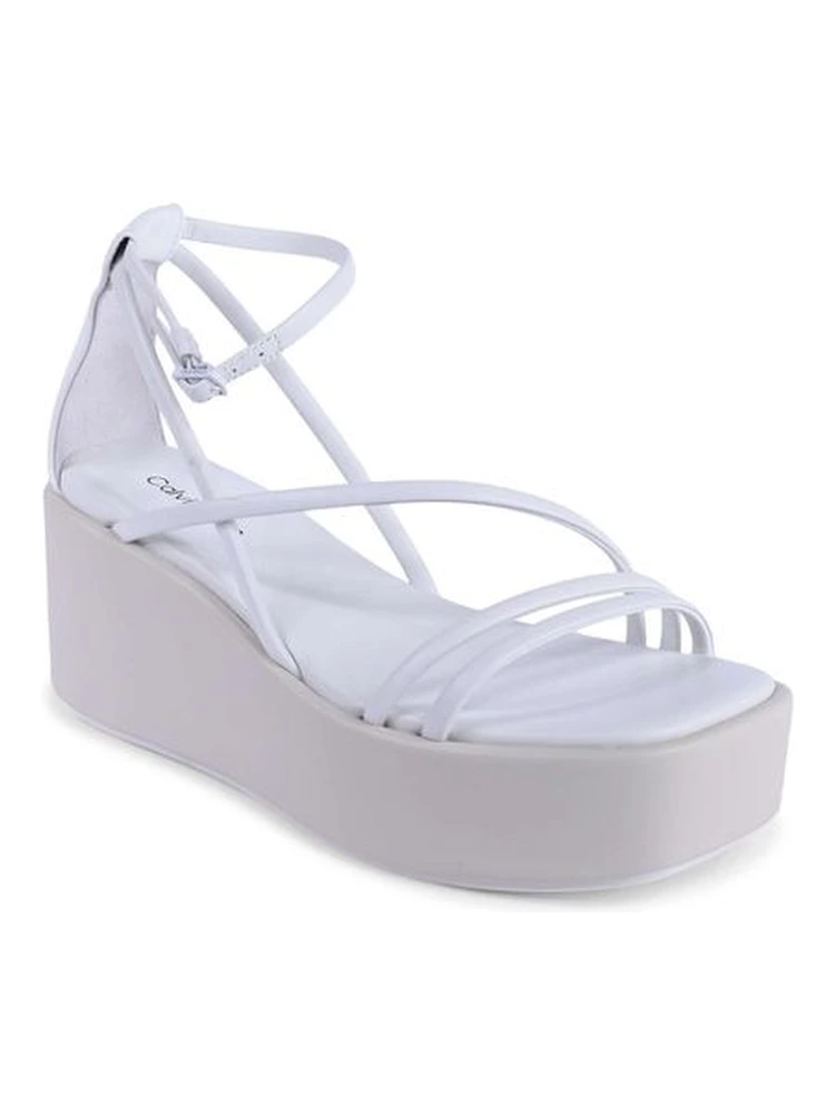 White Leather Platform Sandals alternative