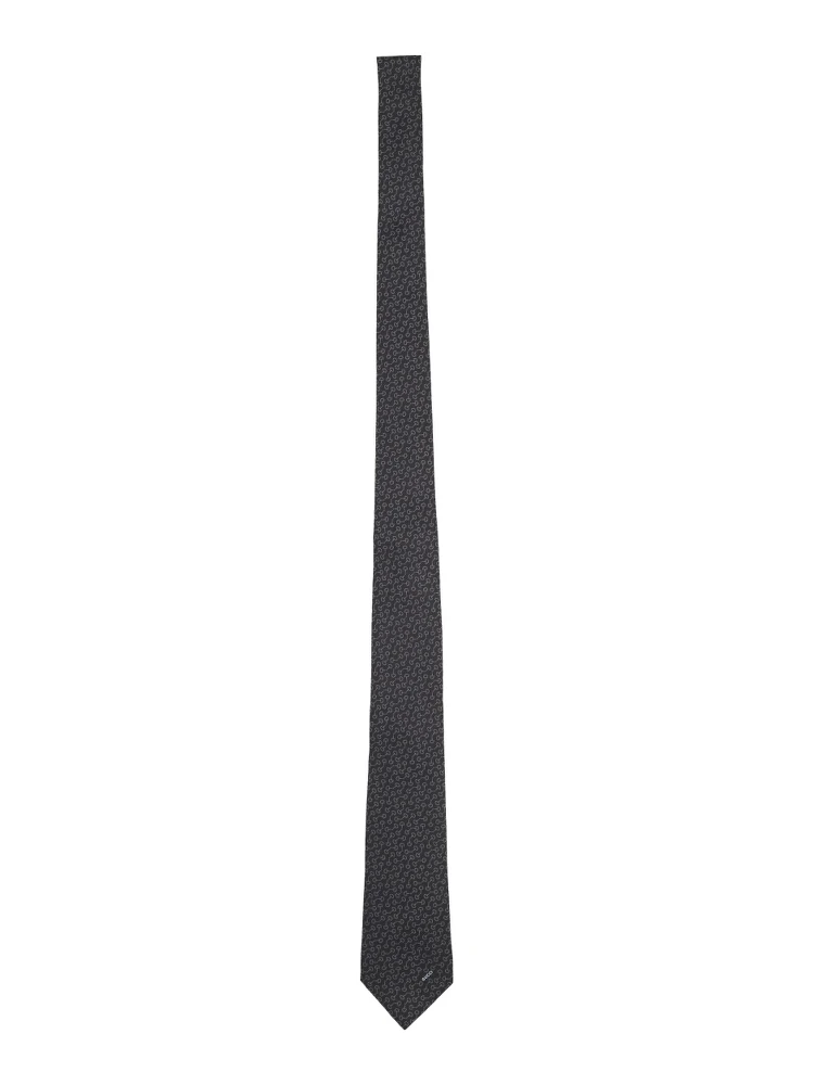 SILK TIE WITH CLAMPS