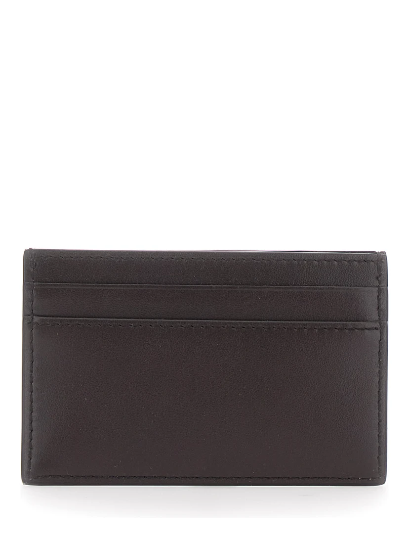 Brown Card Holder with Horsebit on the Front in Leather Man