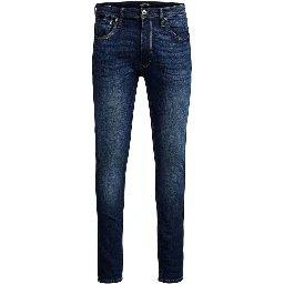 Blue Cotton Slim Fit Jeans