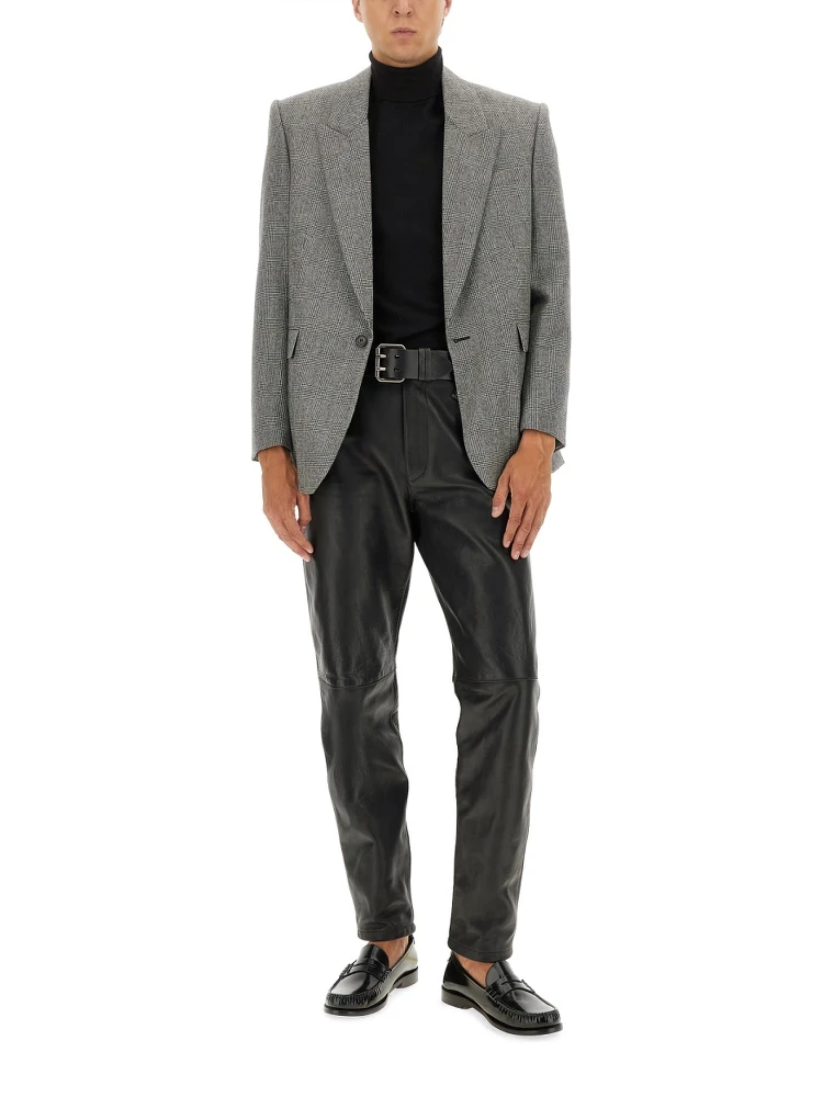 SINGLE-BREASTED WOOL FLANNEL JACKET alternative