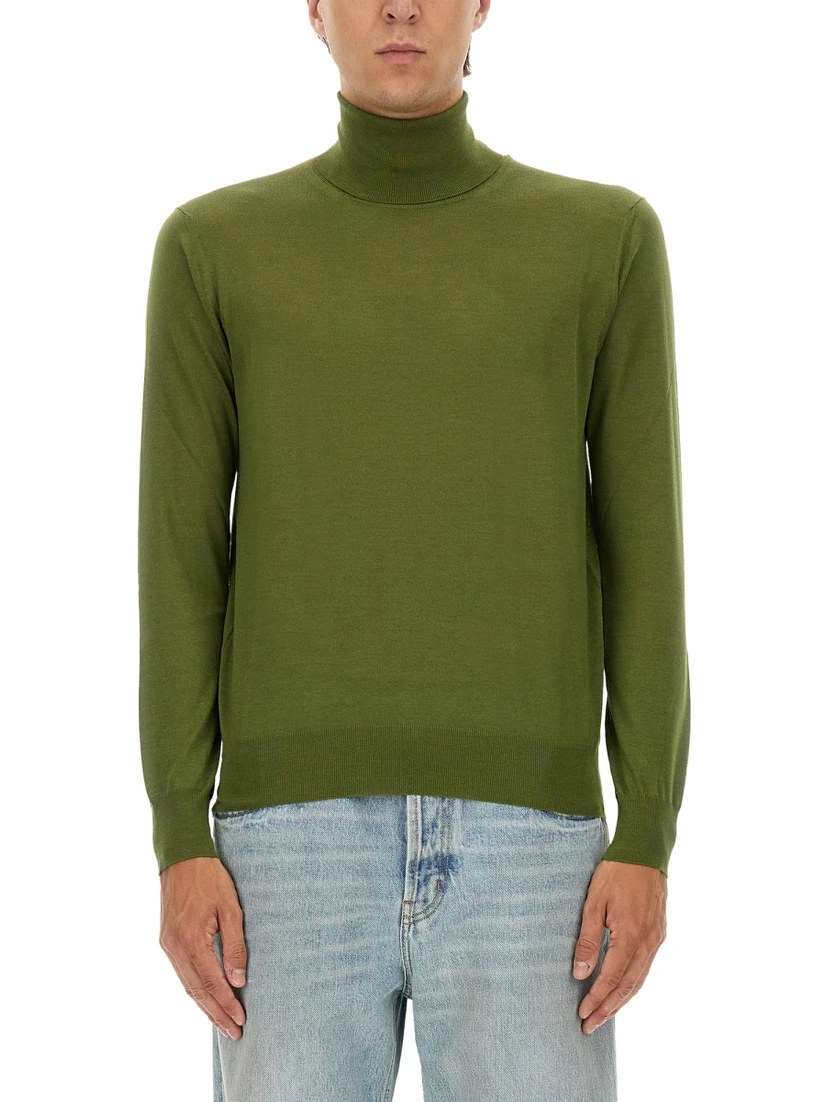 CASHMERE, WOOL AND SILK TURTLENECK