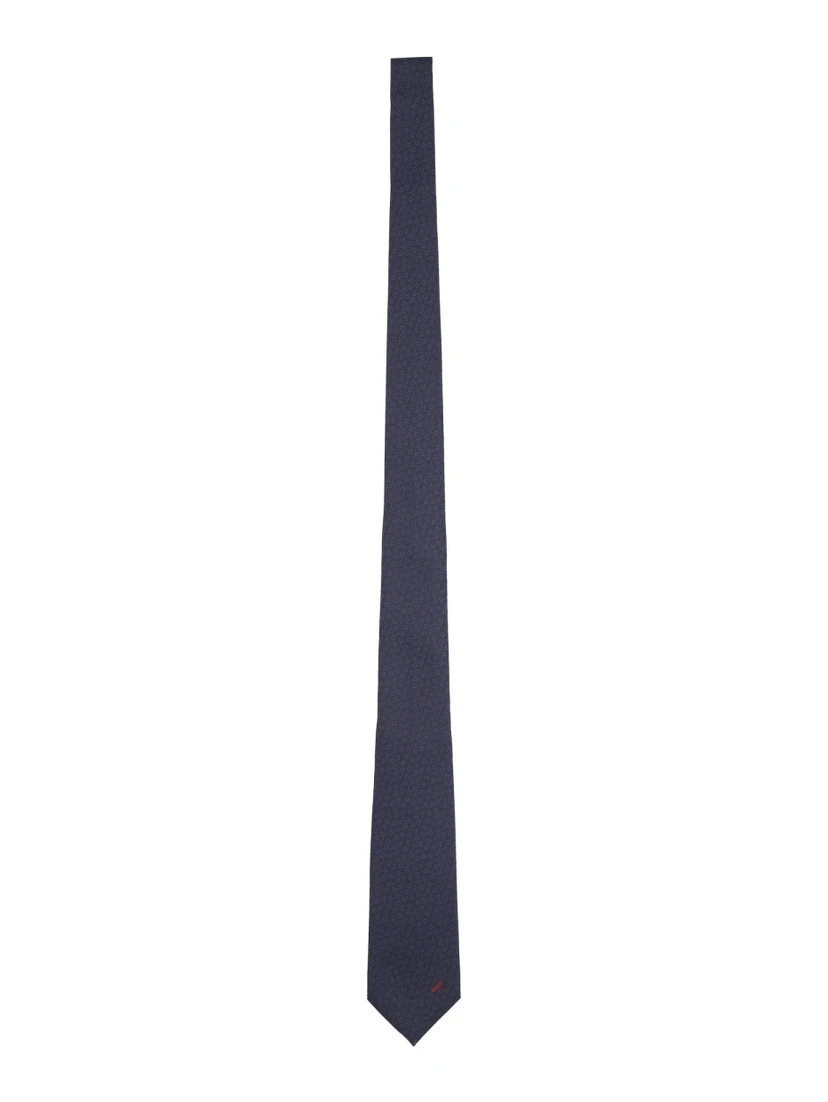 SILK TIE WITH CLAMPS