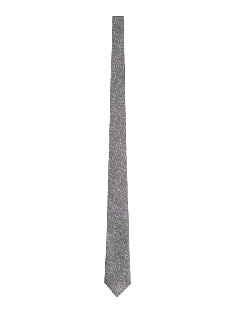 SILK TIE WITH CLAMPS