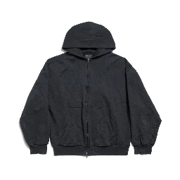 "FLIPPED" ZIPPERED SWEATSHIRT