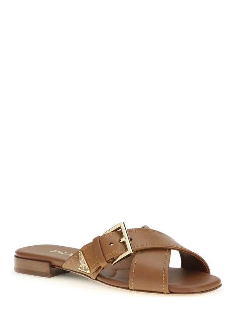 Brown Calf Leather Bos Taurus Flat Sandals alternative